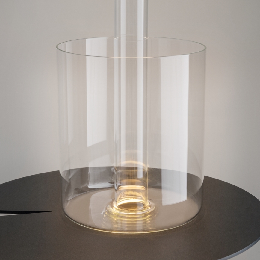 Maytoni MOD229TL-L3B3K1 - Lámpara de mesa portátil regulable LED 3W/5V negro/transparente