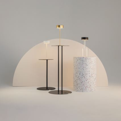 Maytoni MOD229TL-L3B3K1 - Lámpara de mesa portátil regulable LED 3W/5V negro/transparente
