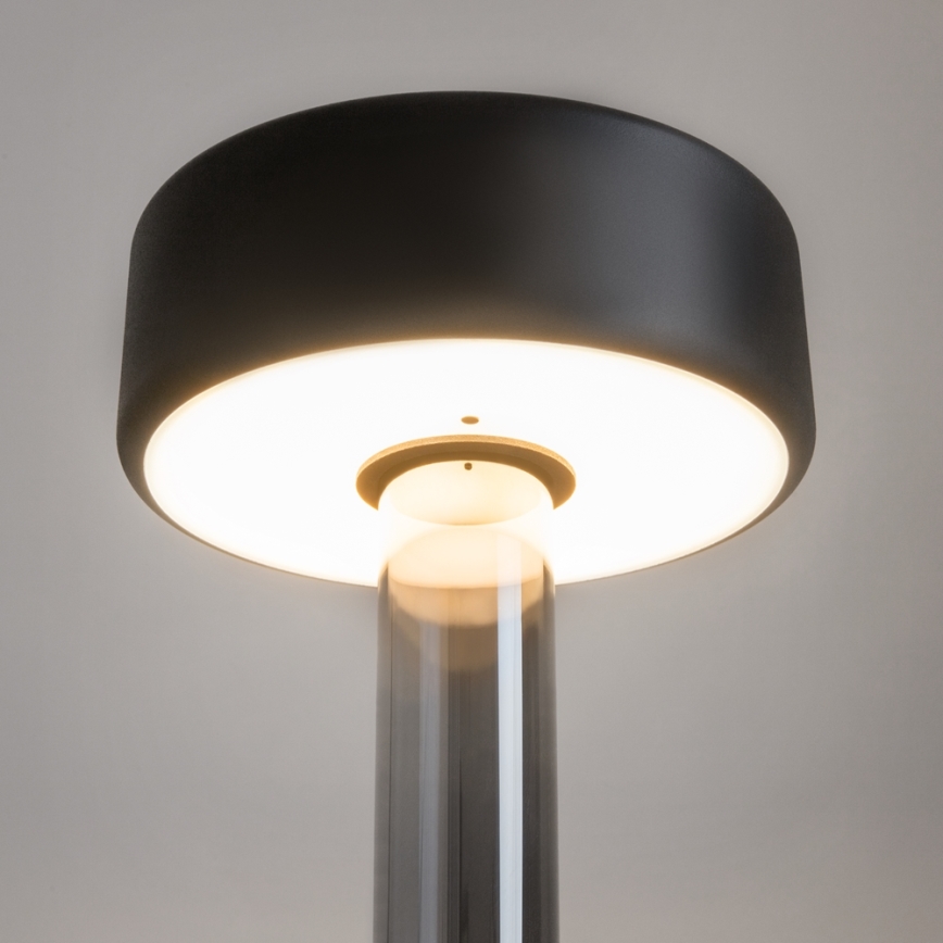 Maytoni MOD229TL-L3B3K3 - Lámpara de mesa portátil LED regulable 3W/5V negro/gris