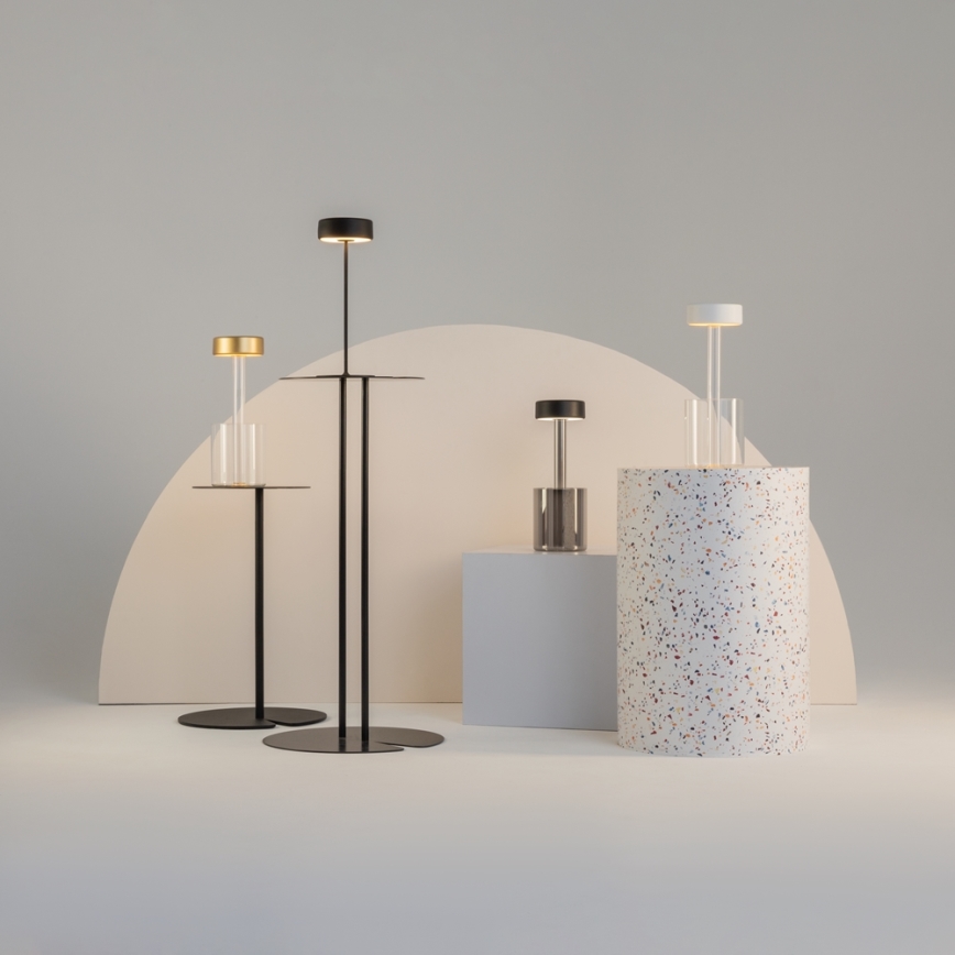 Maytoni MOD229TL-L3W3K1 - LED Regulable Recargable portátil lámpara de mesa LED/3W/5V 2200-4000K blanco/transparente