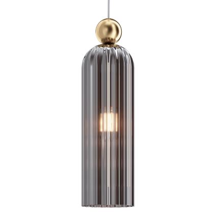 Maytoni MOD302PL-01GR - Lámpara colgante ANTIC 1xE14/40W/230V dorado/gris