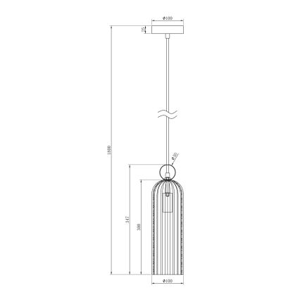 Maytoni MOD302PL-01GR - Lámpara colgante ANTIC 1xE14/40W/230V dorado/gris