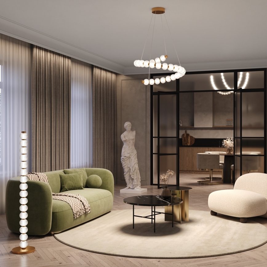 Maytoni MOD555PL-L35G3K - Lámpara LED colgante AMULET LED/40W/230V 3000K dorado