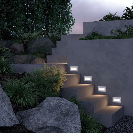 Maytoni O045SL-L3W3K - Lámpara empotrable de exterior LED BOSCA LED/3W/230V 3000K IP65 blanco