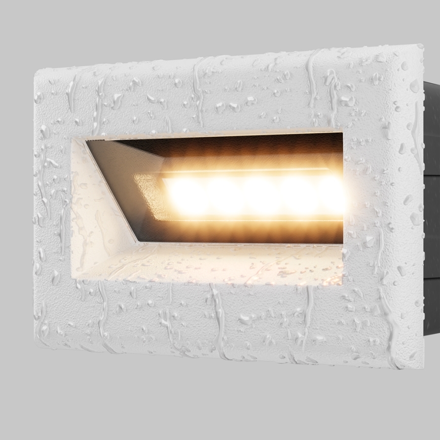 Maytoni O045SL-L3W3K - Lámpara empotrable de exterior LED BOSCA LED/3W/230V 3000K IP65 blanco