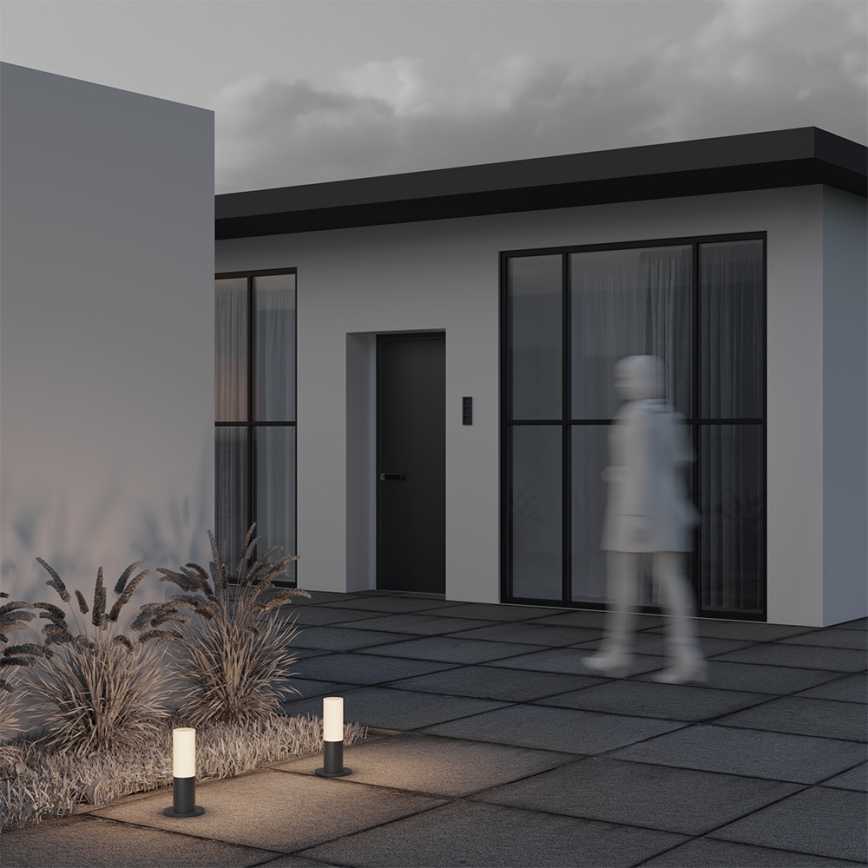Maytoni O418FL-01GR - Lámpara de exterior WILLIS 1xE27/60W/230V 30 cm IP54 antracita