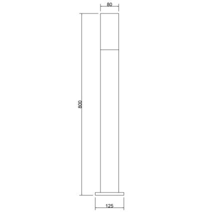 Maytoni O418FL-01GR1 - Lámpara de exterior WILLIS 1xE27/60W/230V 80 cm IP54 antracita