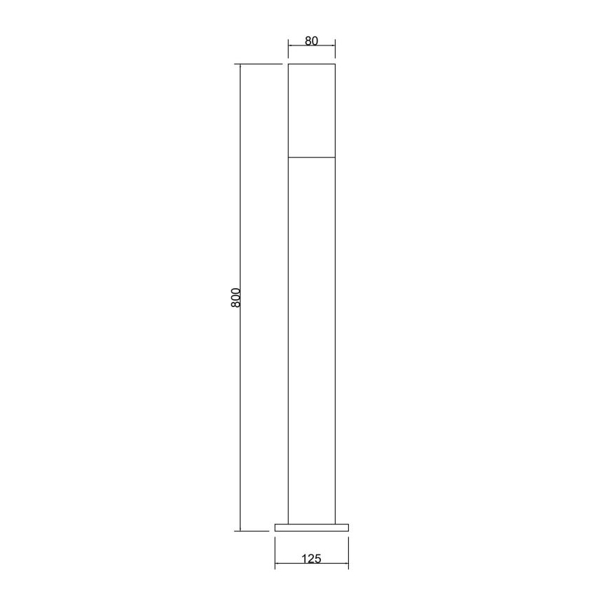 Maytoni O418FL-01GR1 - Lámpara de exterior WILLIS 1xE27/60W/230V 80 cm IP54 antracita