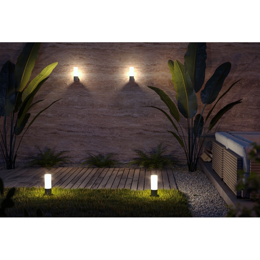 Maytoni O418WL-01GR - Aplique de exterior WILLIS 1xE27/60W/230V IP54 antracita