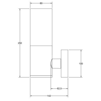 Maytoni O418WL-01GR - Aplique de exterior WILLIS 1xE27/60W/230V IP54 antracita