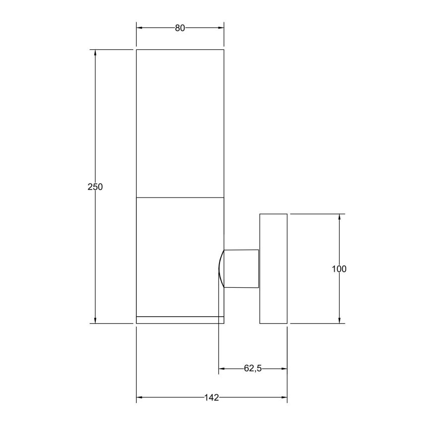 Maytoni O418WL-01GR - Aplique de exterior WILLIS 1xE27/60W/230V IP54 antracita