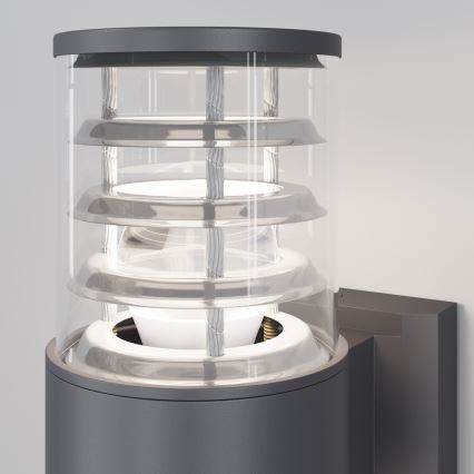 Maytoni O576WL-02GR - Aplique de exterior BRONX 2xE27/60W/230V IP54 antracita