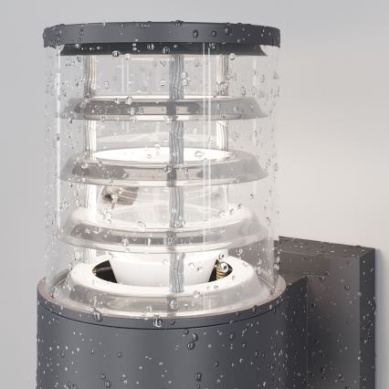 Maytoni O576WL-02GR - Aplique de exterior BRONX 2xE27/60W/230V IP54 antracita