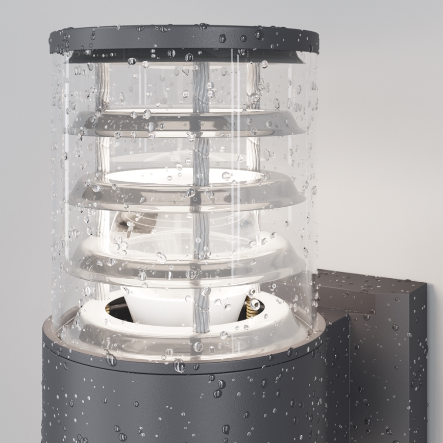 Maytoni O576WL-02GR - Aplique de exterior BRONX 2xE27/60W/230V IP54 antracita