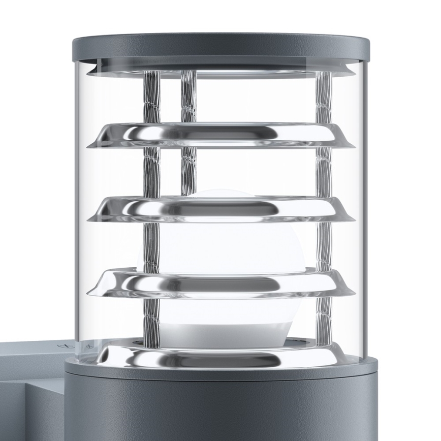 Maytoni O576WL-02GR - Aplique de exterior BRONX 2xE27/60W/230V IP54 antracita