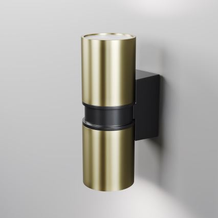 Maytoni O582WL-02BS - Aplique de exterior BOWERY 2xGU10/50W/230V IP54 latón