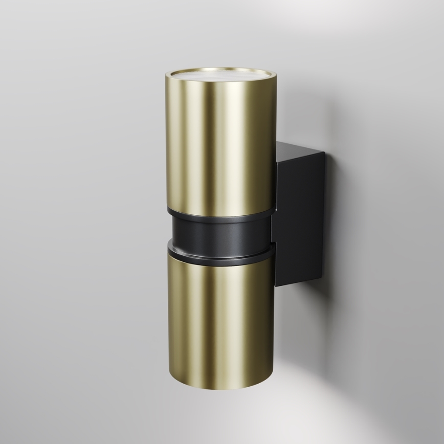 Maytoni O582WL-02BS - Aplique de exterior BOWERY 2xGU10/50W/230V IP54 latón