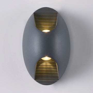 Maytoni O594WL-L6GR - Aplique LED para exterior TIMES SQUARE LED/6W/230V IP65 antracita