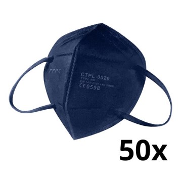 Media Sanex Respirador FFP2 NR / KN95 Azul oscuro 50 piezas