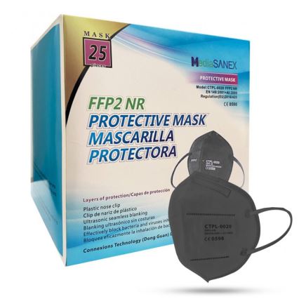 Media Sanex Respirador FFP2 NR / KN95 Gris 50 piezas