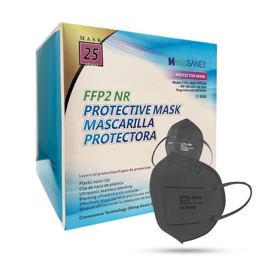 Media Sanex Respirador FFP2 NR / KN95 Gris 50 piezas