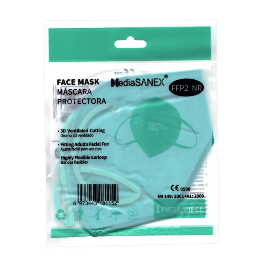 Media Sanex Respirador FFP2 NR/KN95 mentol 1 pc