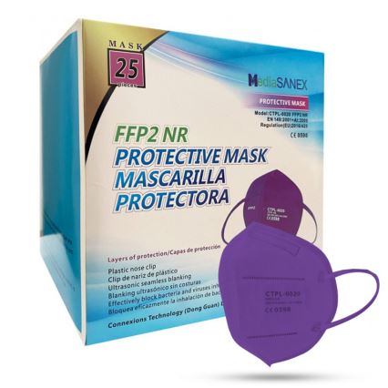 Media Sanex Respirador FFP2 NR / KN95 violeta 1pc