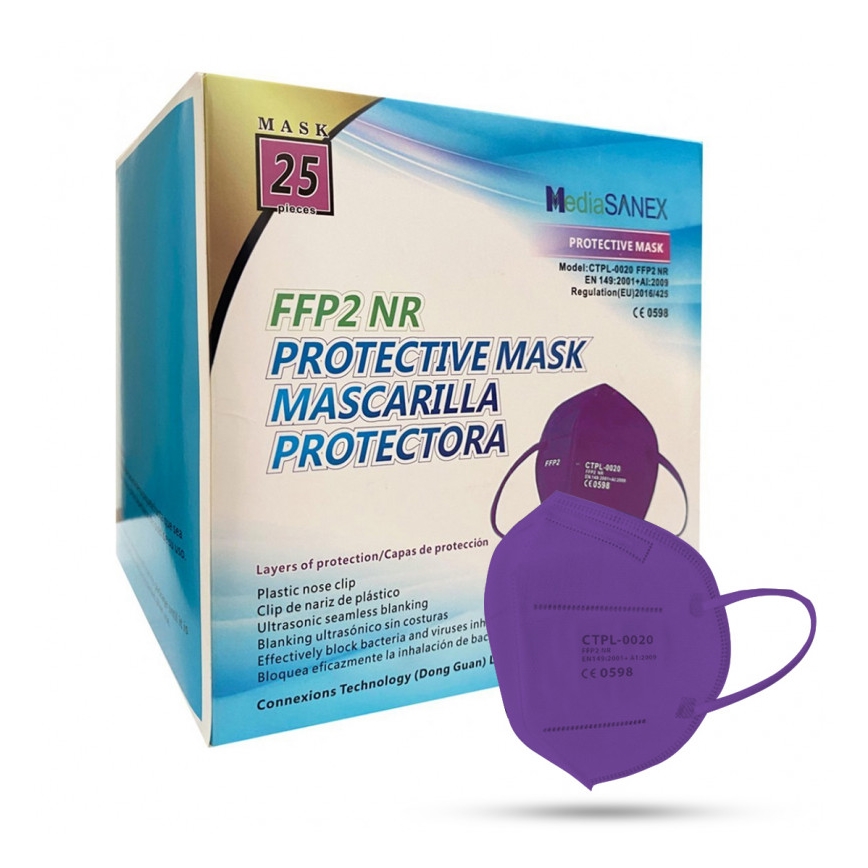 Media Sanex Respirador FFP2 NR / KN95 violeta 1pc