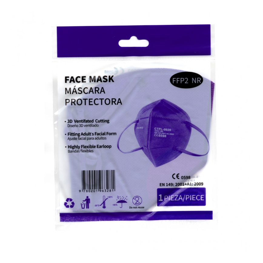 Media Sanex Respirador FFP2 NR / KN95 violeta 1pc