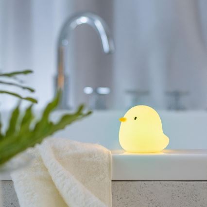 MegaLight - Lámpara de bañera táctil infantil LED RGB recargable SWIMMY DUCK LED/5V IP67