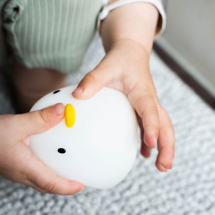 MegaLight - Lámpara de bañera táctil infantil LED RGB recargable SWIMMY DUCK LED/5V IP67