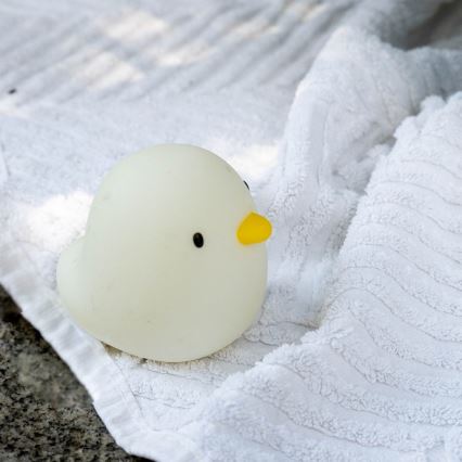 MegaLight - Lámpara de bañera táctil infantil LED RGB recargable SWIMMY DUCK LED/5V IP67