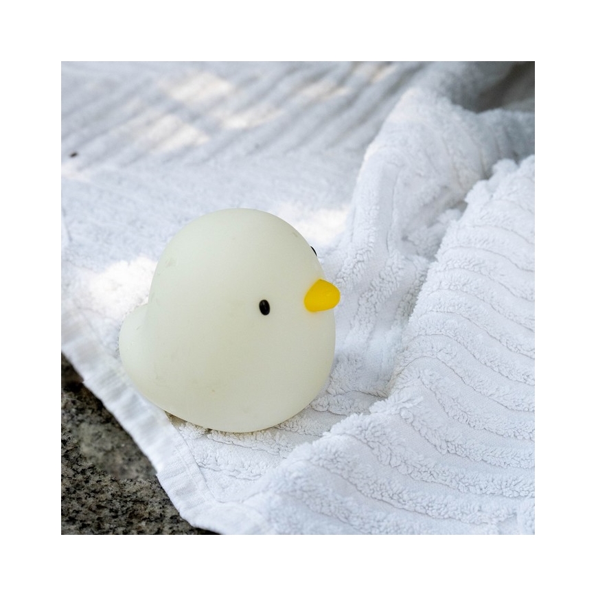 MegaLight - Lámpara de bañera táctil infantil LED RGB recargable SWIMMY DUCK LED/5V IP67