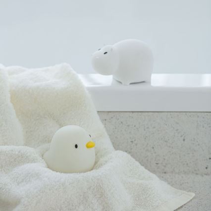 MegaLight - Lámpara de bañera táctil infantil LED RGB recargable SWIMMY DUCK LED/5V IP67