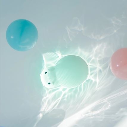 MegaLight - Lámpara de bañera táctil infantil LED RGB recargable SWIMMY HIPPO LED/5V IP67
