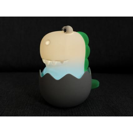 MegaLight - Lámpara infantil táctil LED RGB regulable y recargable DIGGY DINO LED/5V