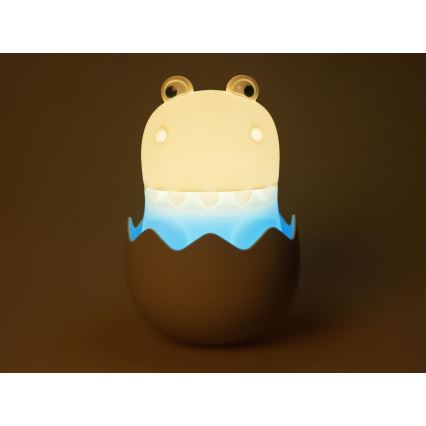 MegaLight - Lámpara infantil táctil LED RGB regulable y recargable DIGGY DINO LED/5V