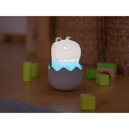MegaLight - Lámpara infantil táctil LED RGB regulable y recargable DIGGY DINO LED/5V