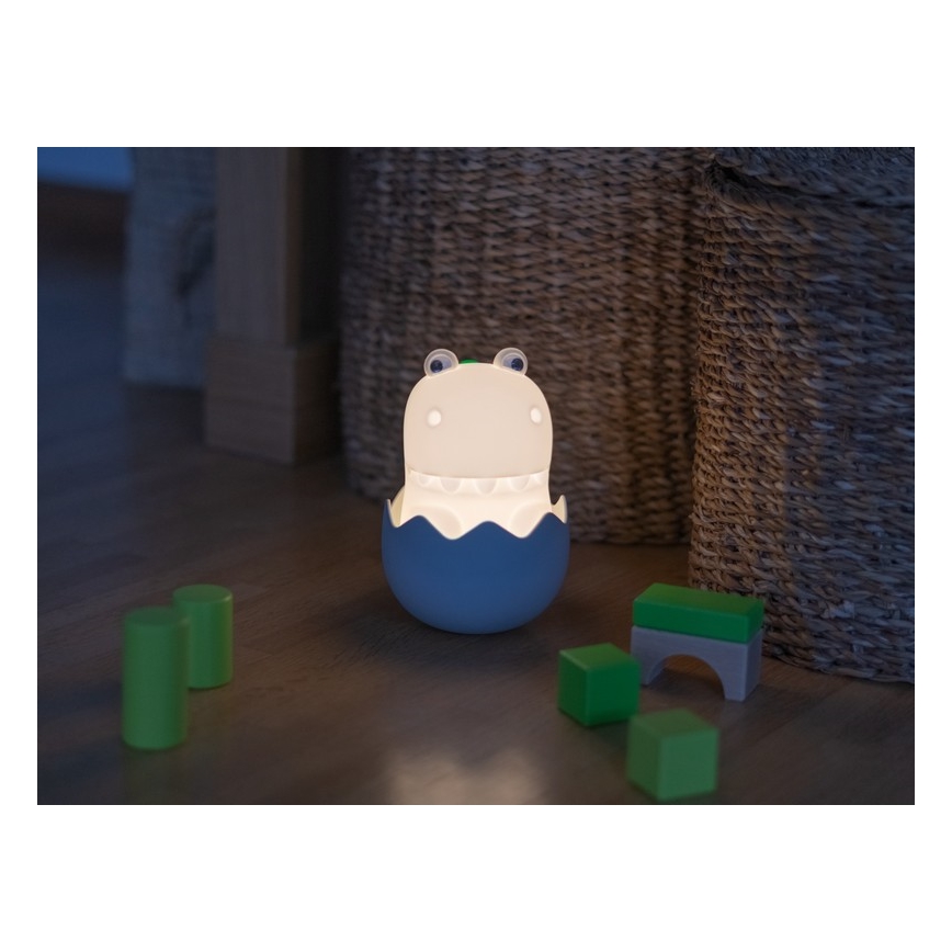 MegaLight - Lámpara infantil táctil LED RGB regulable y recargable DIGGY DINO LED/5V