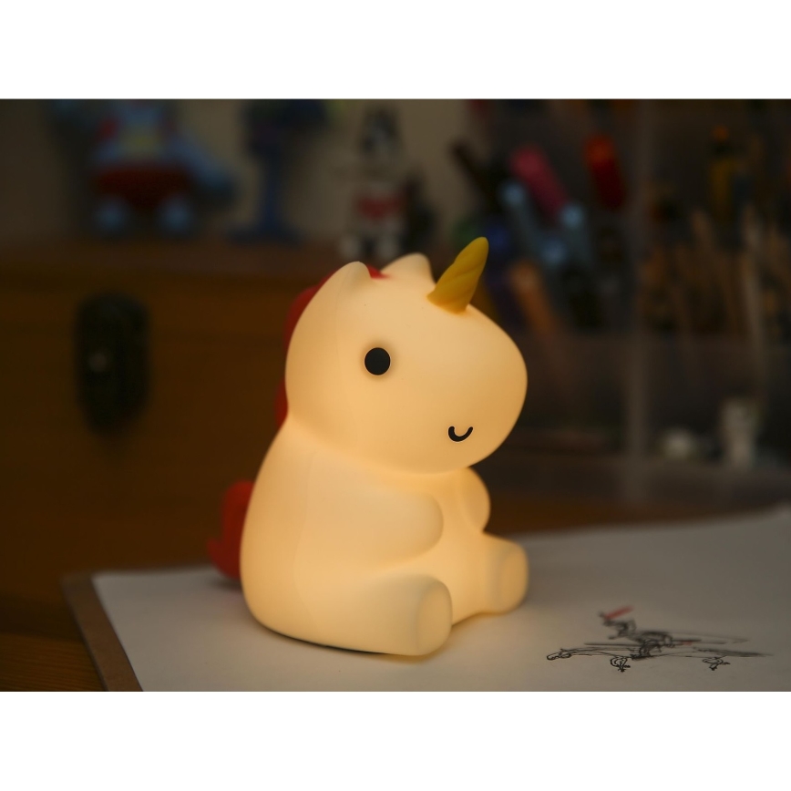 MegaLight - Lámpara infantil táctil LED RGB regulable y recargable MAGGY MAGIC LED/5V