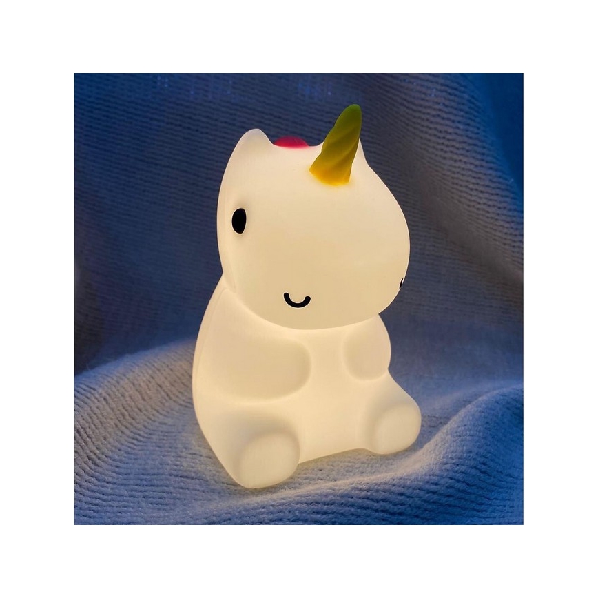 MegaLight - Lámpara infantil táctil LED RGB regulable y recargable MAGGY MAGIC LED/5V
