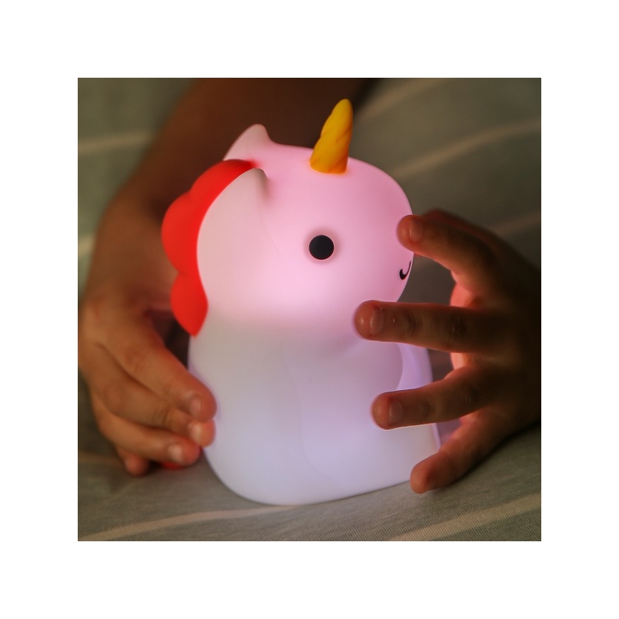 MegaLight - Lámpara infantil táctil LED RGB regulable y recargable MAGGY MAGIC LED/5V