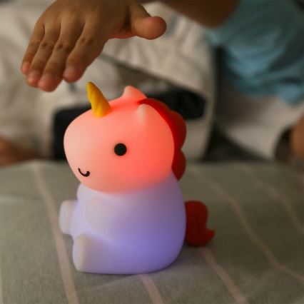 MegaLight - Lámpara infantil táctil LED RGB regulable y recargable MAGGY MAGIC LED/5V