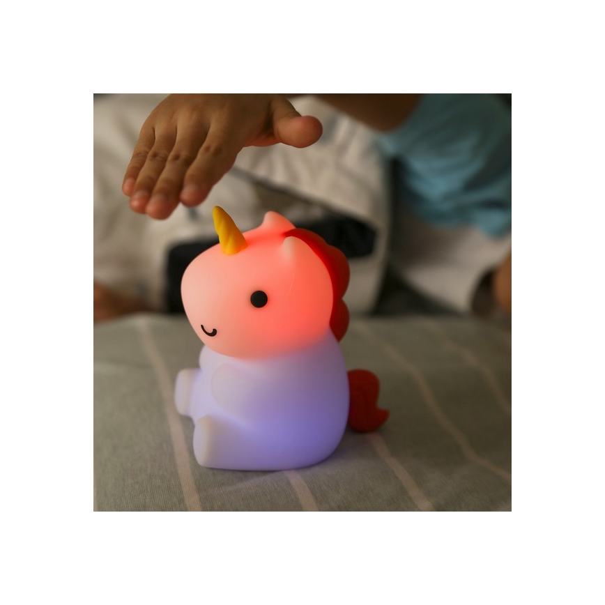 MegaLight - Lámpara infantil táctil LED RGB regulable y recargable MAGGY MAGIC LED/5V