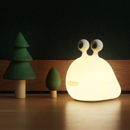 MegaLight - Lámpara infantil táctil LED RGB regulable y recargable MOMO MOON LED/5V