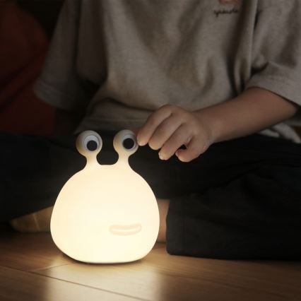 MegaLight - Lámpara infantil táctil LED RGB regulable y recargable MOMO MOON LED/5V