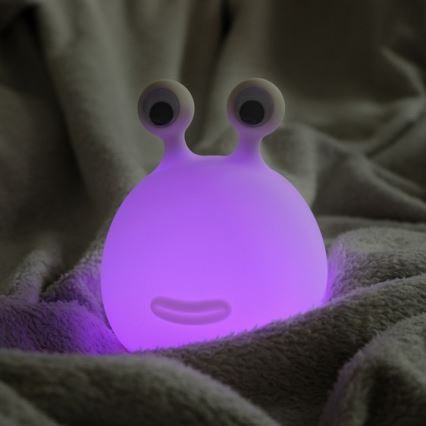 MegaLight - Lámpara infantil táctil LED RGB regulable y recargable MOMO MOON LED/5V