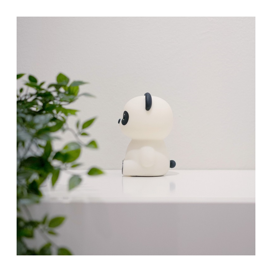 MegaLight - Lámpara infantil táctil LED RGB regulable y recargable PADDY PANDA LED/5V