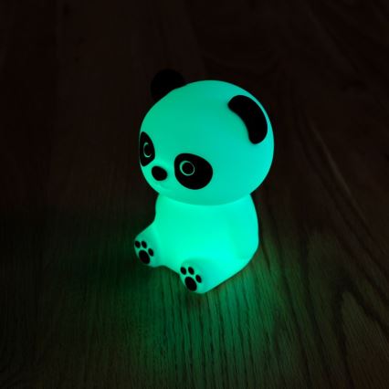 MegaLight - Lámpara infantil táctil LED RGB regulable y recargable PADDY PANDA LED/5V