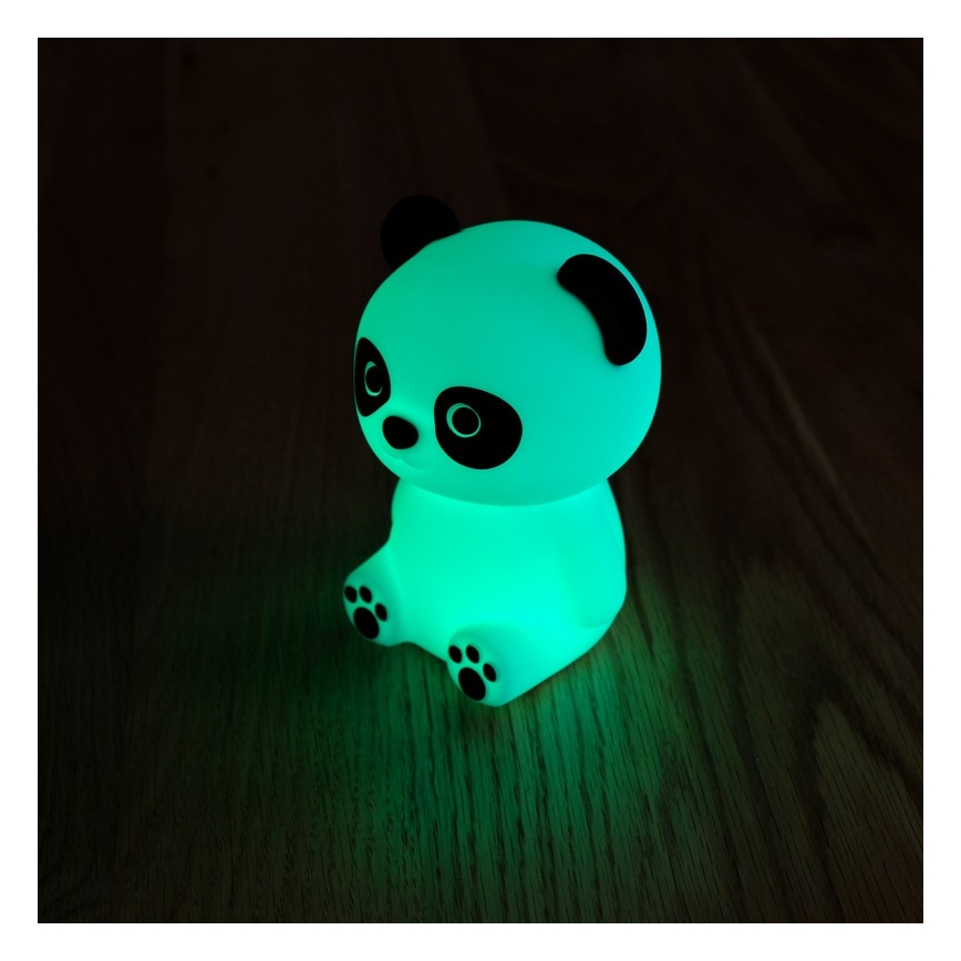 MegaLight - Lámpara infantil táctil LED RGB regulable y recargable PADDY PANDA LED/5V